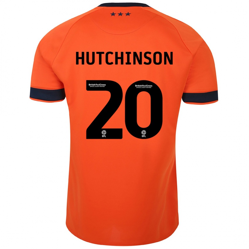 Kinder Omari Hutchinson #20 Orangefarben Auswärtstrikot Trikot 2023/24 T-Shirt Österreich