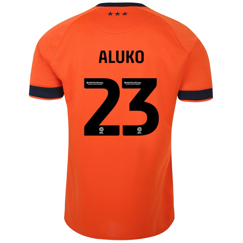 Kinder Sone Aluko #23 Orangefarben Auswärtstrikot Trikot 2023/24 T-Shirt Österreich