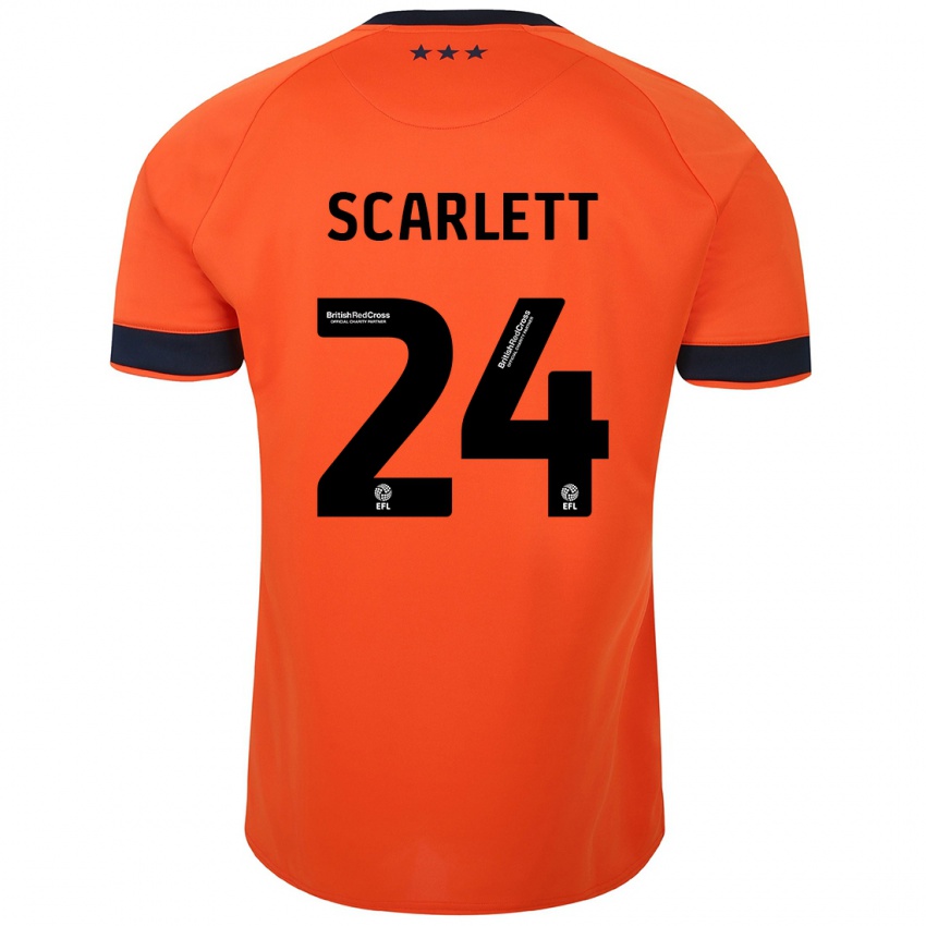 Kinder Dane Scarlett #24 Orangefarben Auswärtstrikot Trikot 2023/24 T-Shirt Österreich