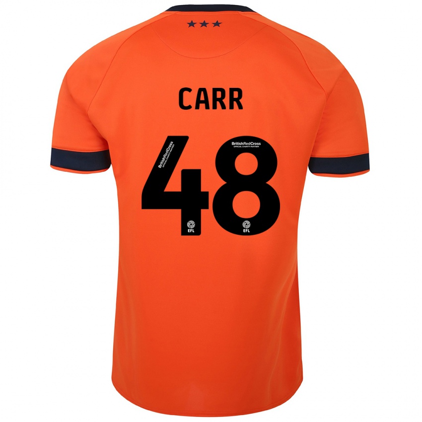 Kinder Ryan Carr #48 Orangefarben Auswärtstrikot Trikot 2023/24 T-Shirt Österreich