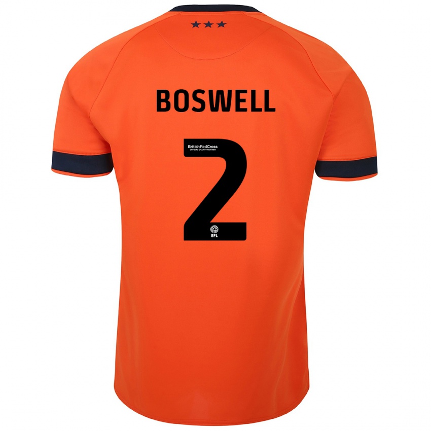 Kinder Maria Boswell #2 Orangefarben Auswärtstrikot Trikot 2023/24 T-Shirt Österreich