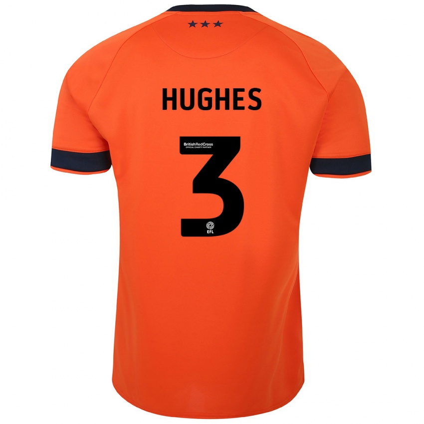 Kinder Summer Hughes #3 Orangefarben Auswärtstrikot Trikot 2023/24 T-Shirt Österreich