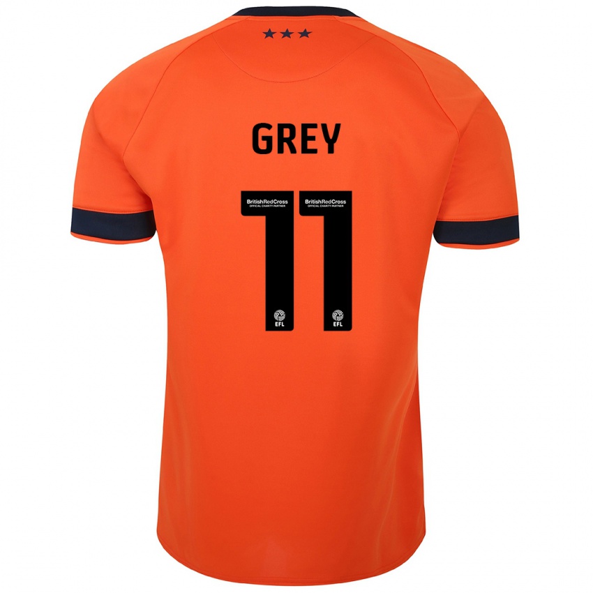 Kinder Anna Grey #11 Orangefarben Auswärtstrikot Trikot 2023/24 T-Shirt Österreich