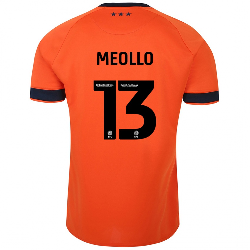 Kinder Nina Meollo #13 Orangefarben Auswärtstrikot Trikot 2023/24 T-Shirt Österreich