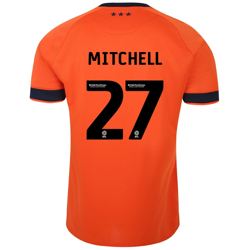 Kinder Leah Mitchell #27 Orangefarben Auswärtstrikot Trikot 2023/24 T-Shirt Österreich