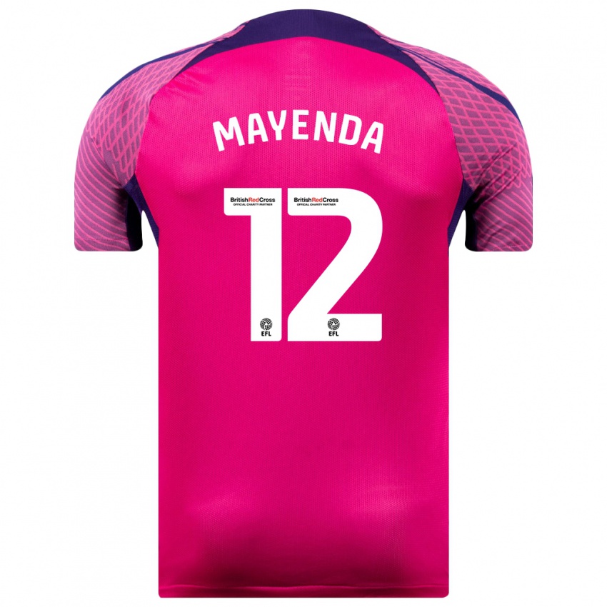 Kinder Eliezer Mayenda #12 Lila Auswärtstrikot Trikot 2023/24 T-Shirt Österreich