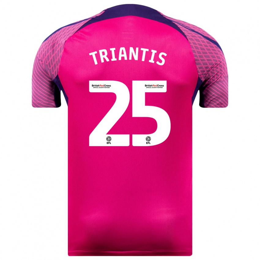 Kinder Nectarios Triantis #25 Lila Auswärtstrikot Trikot 2023/24 T-Shirt Österreich