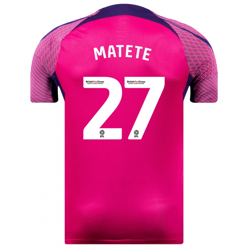 Kinder Jay Matete #27 Lila Auswärtstrikot Trikot 2023/24 T-Shirt Österreich