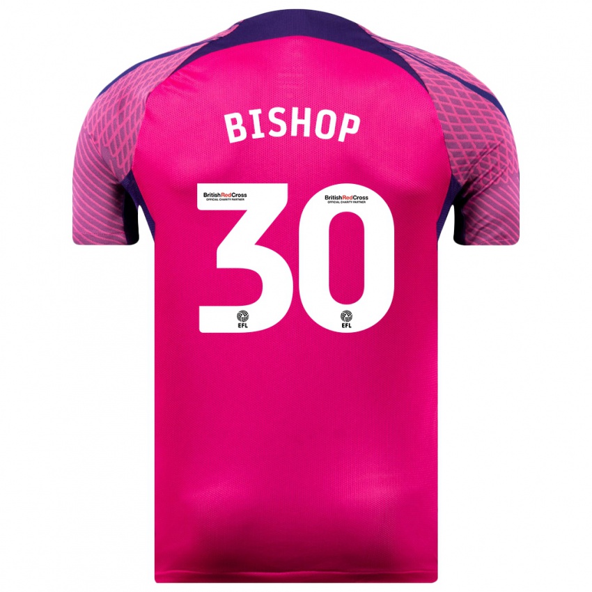 Kinder Nathan Bishop #30 Lila Auswärtstrikot Trikot 2023/24 T-Shirt Österreich