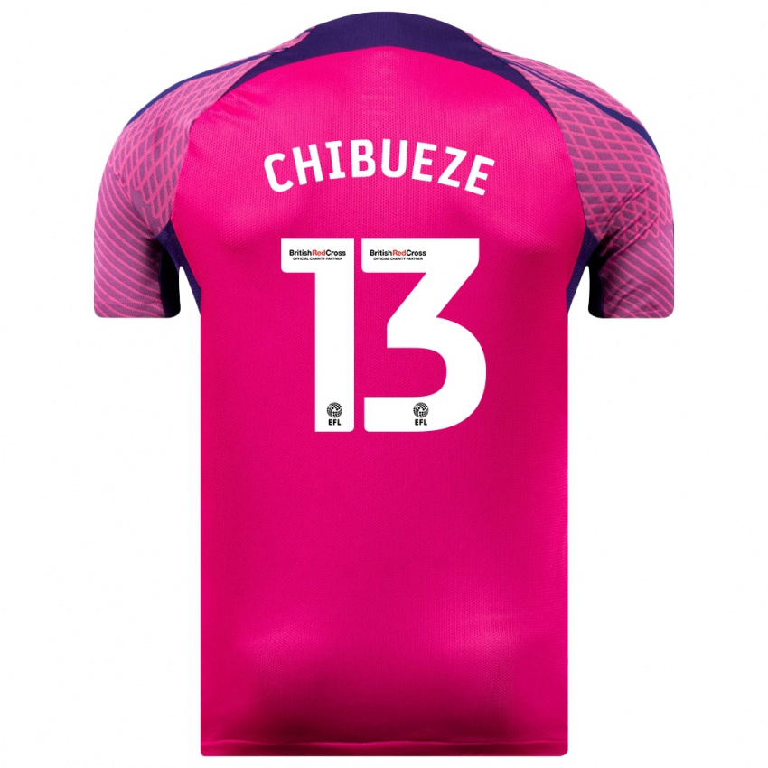 Kinder Kelechi Chibueze #13 Lila Auswärtstrikot Trikot 2023/24 T-Shirt Österreich