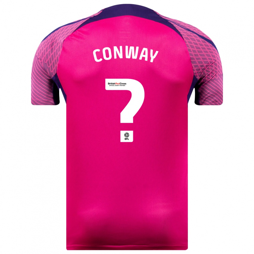 Kinder Monty Conway #0 Lila Auswärtstrikot Trikot 2023/24 T-Shirt Österreich