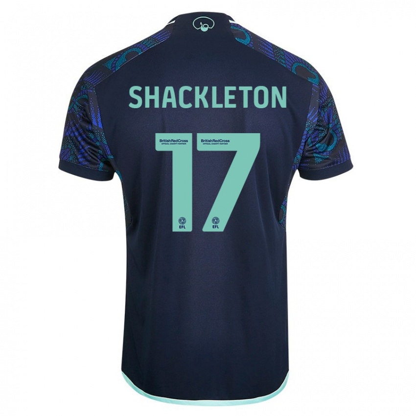 Kinder Jamie Shackleton #17 Blau Auswärtstrikot Trikot 2023/24 T-Shirt Österreich
