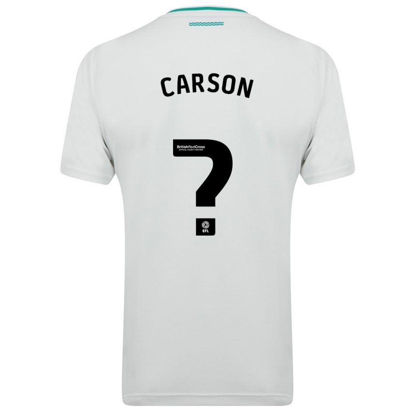 Kinder Matty Carson #0 Weiß Auswärtstrikot Trikot 2023/24 T-Shirt Österreich