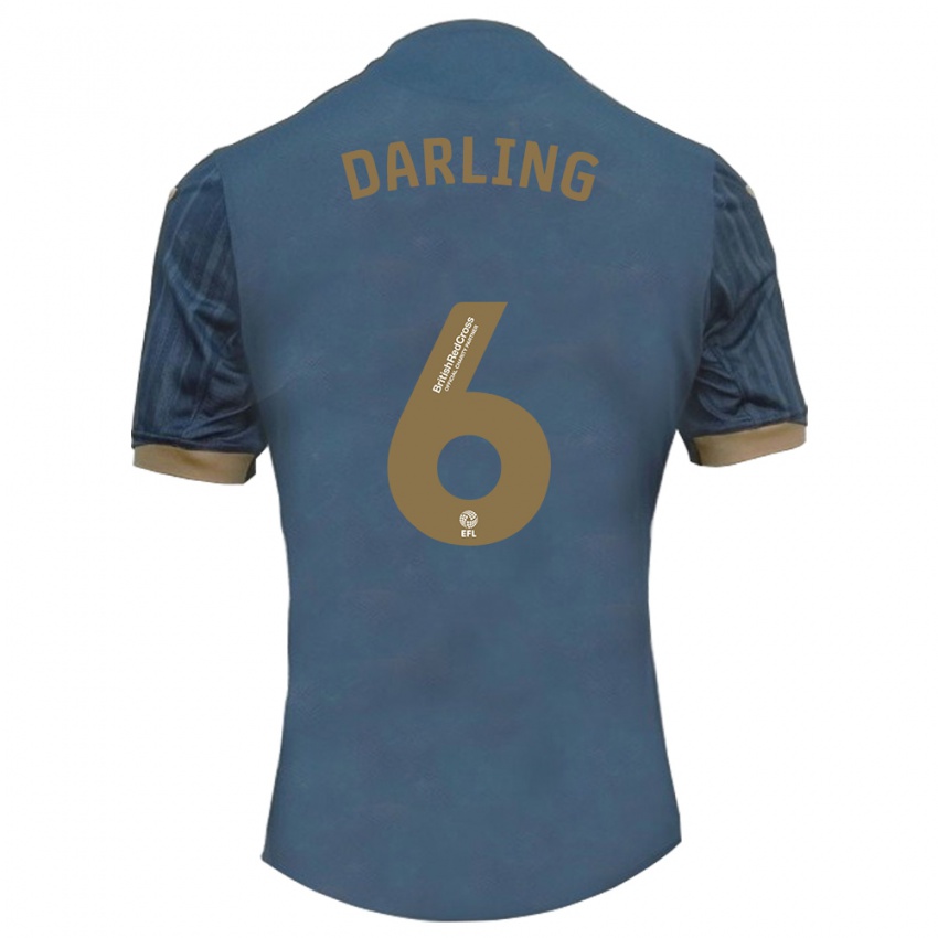 Kinder Harry Darling #6 Dunkles Blaugrün Auswärtstrikot Trikot 2023/24 T-Shirt Österreich