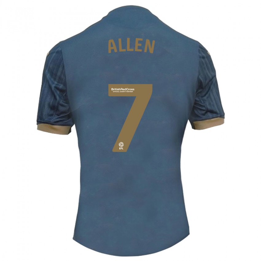 Kinder Joe Allen #7 Dunkles Blaugrün Auswärtstrikot Trikot 2023/24 T-Shirt Österreich