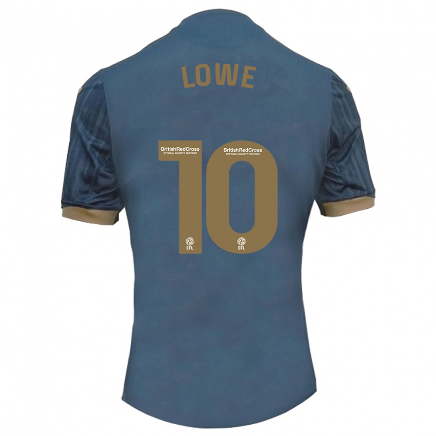 Kinder Jamal Lowe #10 Dunkles Blaugrün Auswärtstrikot Trikot 2023/24 T-Shirt Österreich