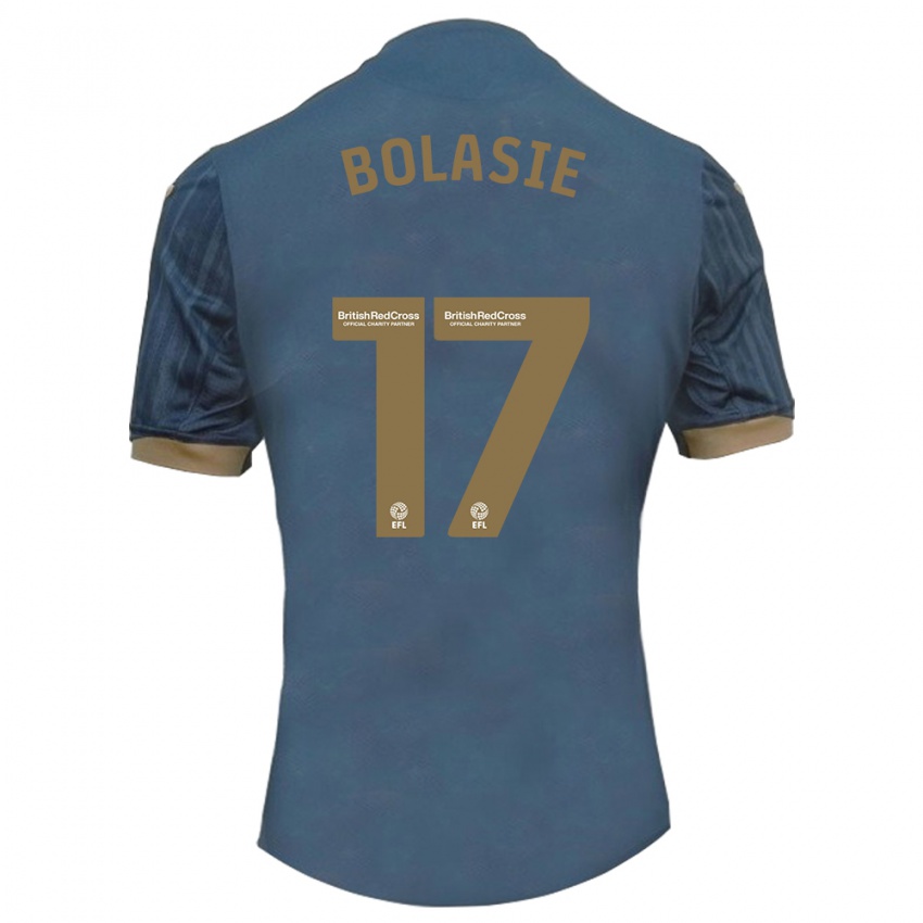 Kinder Yannick Bolasie #17 Dunkles Blaugrün Auswärtstrikot Trikot 2023/24 T-Shirt Österreich