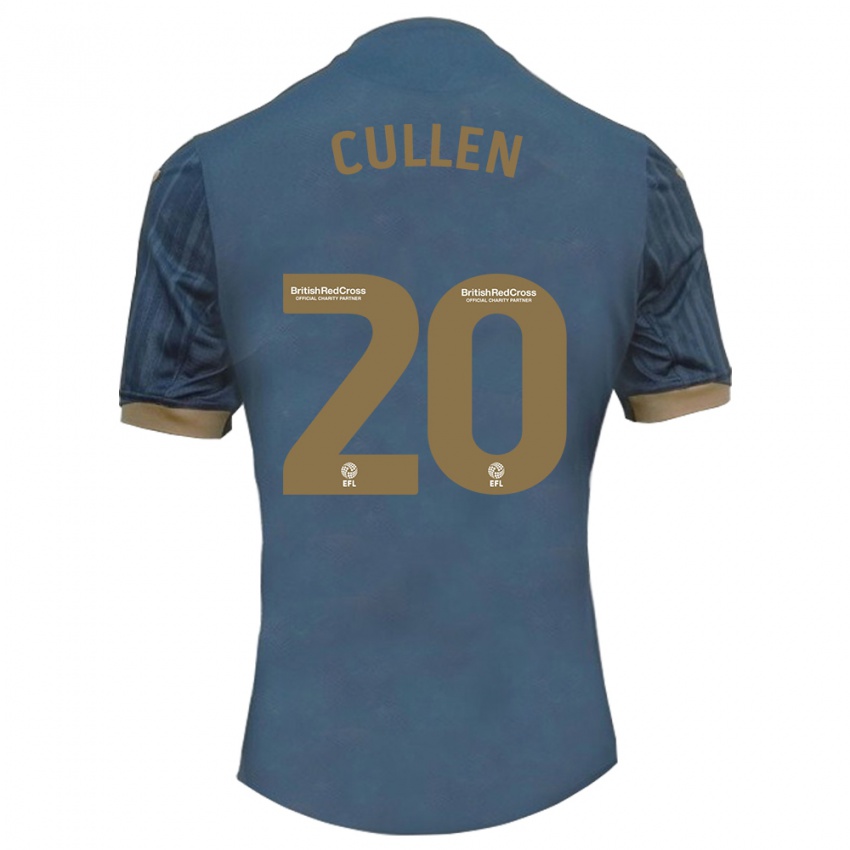 Kinder Liam Cullen #20 Dunkles Blaugrün Auswärtstrikot Trikot 2023/24 T-Shirt Österreich