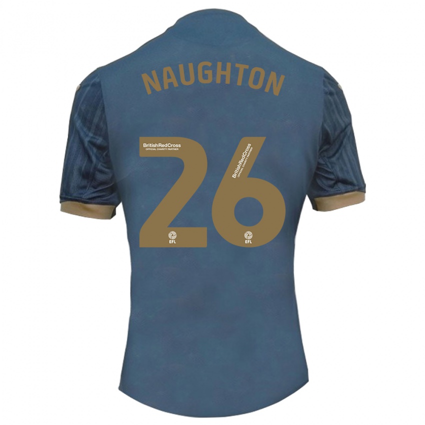 Kinder Kyle Naughton #26 Dunkles Blaugrün Auswärtstrikot Trikot 2023/24 T-Shirt Österreich