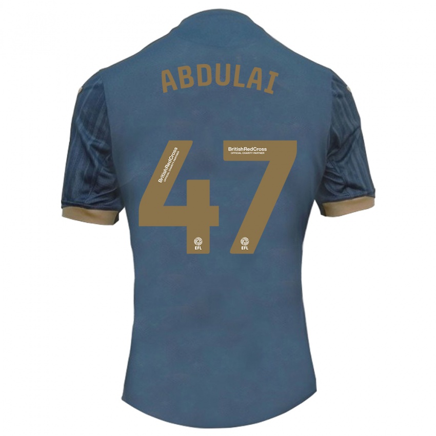 Kinder Azeem Abdulai #47 Dunkles Blaugrün Auswärtstrikot Trikot 2023/24 T-Shirt Österreich