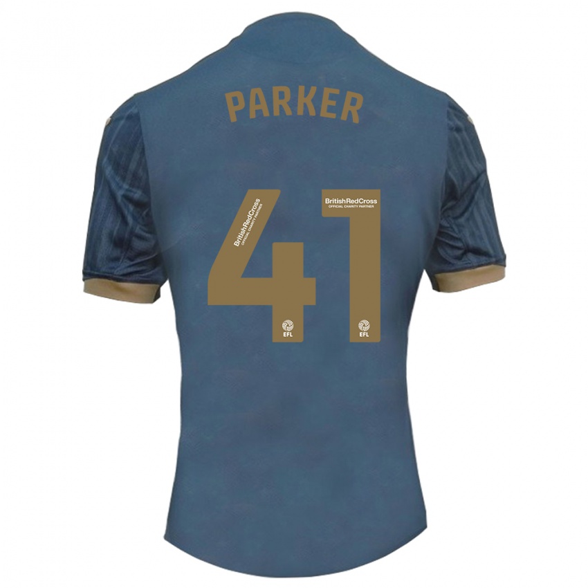 Kinder Sam Parker #41 Dunkles Blaugrün Auswärtstrikot Trikot 2023/24 T-Shirt Österreich