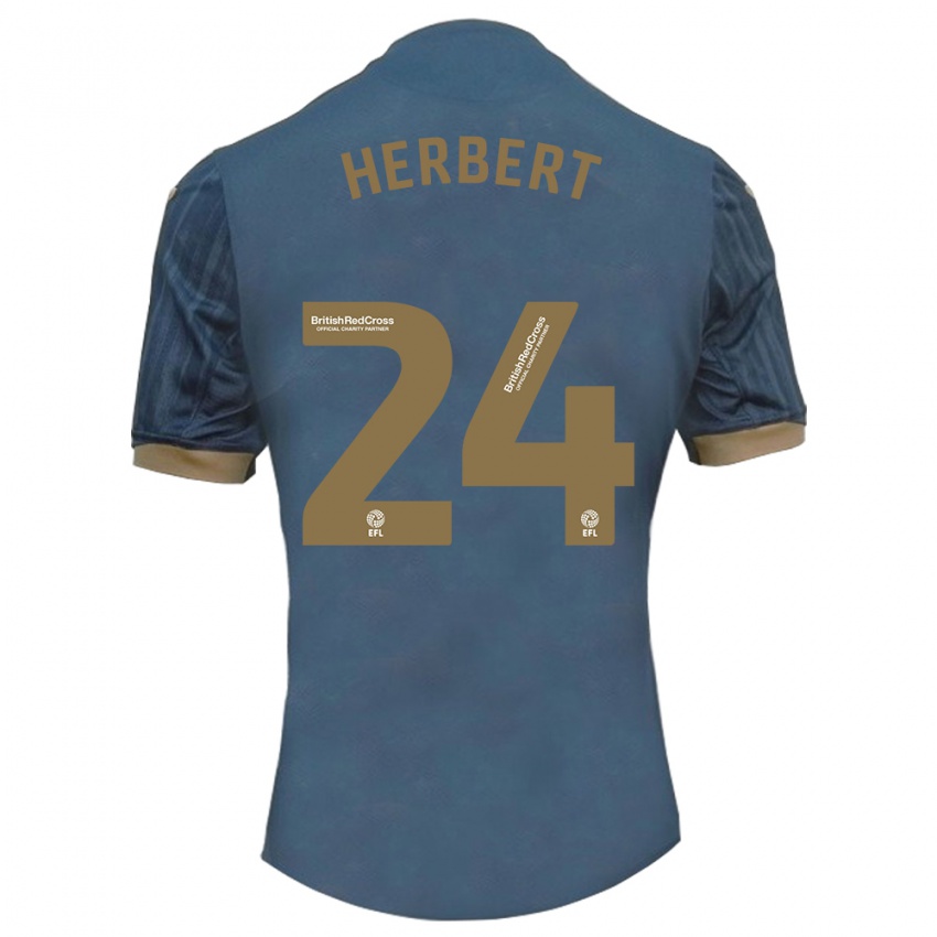 Kinder Chelsea Herbert #24 Dunkles Blaugrün Auswärtstrikot Trikot 2023/24 T-Shirt Österreich