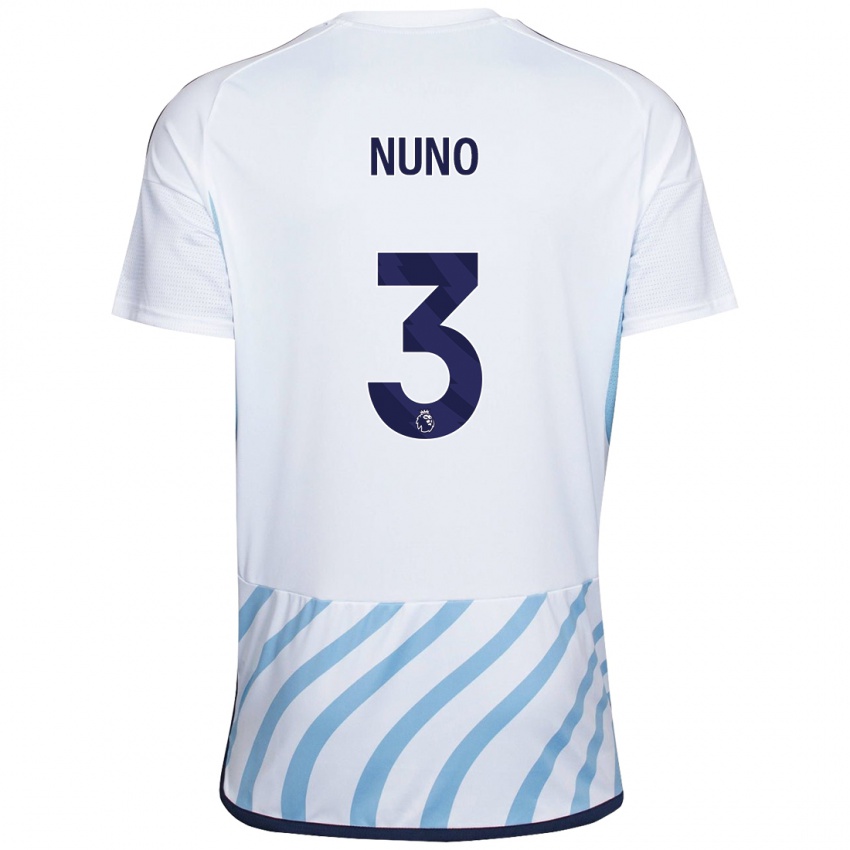 Kinder Nuno Tavares #3 Weiß Blau Auswärtstrikot Trikot 2023/24 T-Shirt Österreich