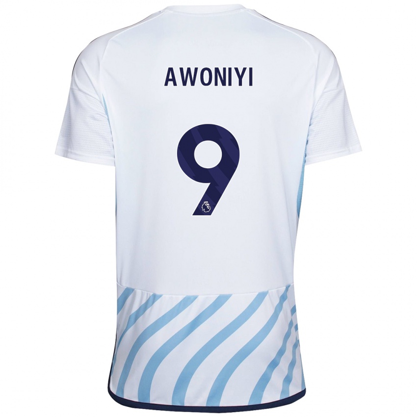 Kinder Taiwo Awoniyi #9 Weiß Blau Auswärtstrikot Trikot 2023/24 T-Shirt Österreich