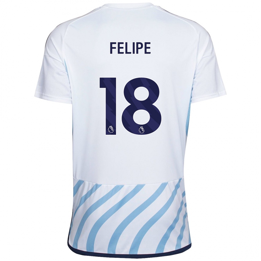 Kinder Felipe #18 Weiß Blau Auswärtstrikot Trikot 2023/24 T-Shirt Österreich