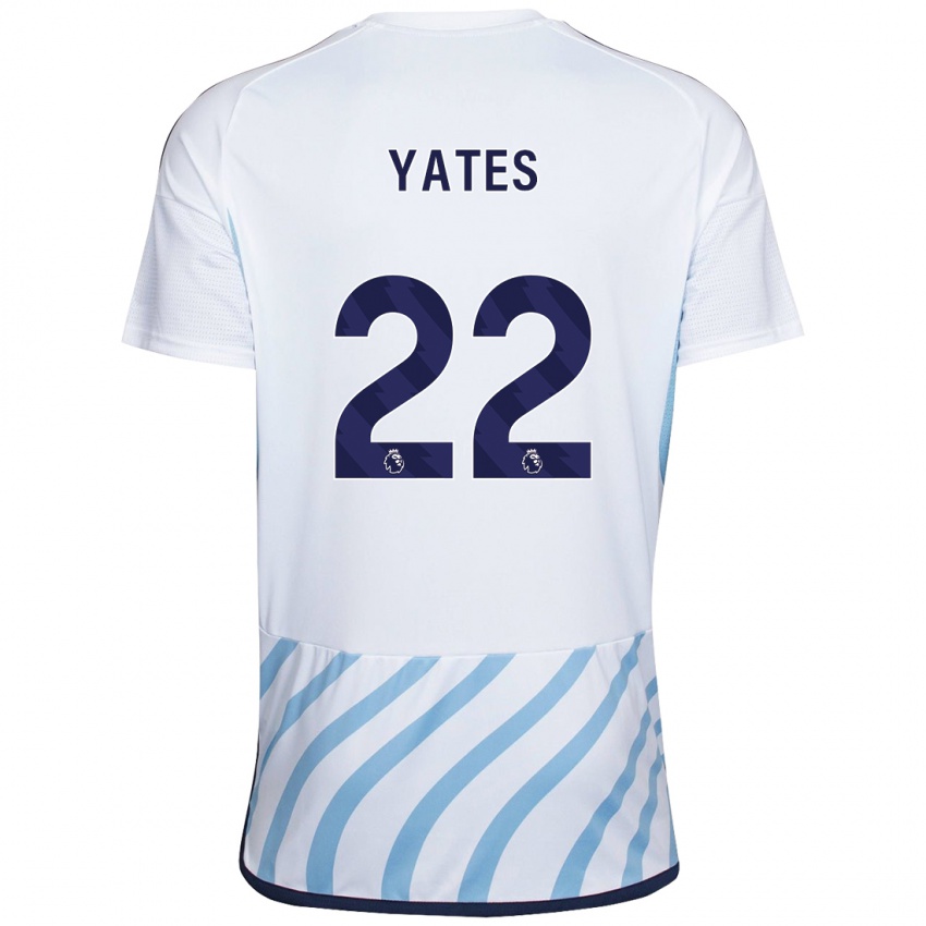 Kinder Ryan Yates #22 Weiß Blau Auswärtstrikot Trikot 2023/24 T-Shirt Österreich