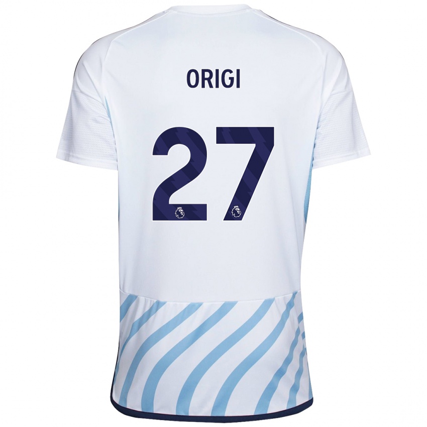 Kinder Divock Origi #27 Weiß Blau Auswärtstrikot Trikot 2023/24 T-Shirt Österreich