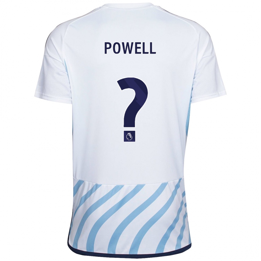 Kinder Jayden Powell #0 Weiß Blau Auswärtstrikot Trikot 2023/24 T-Shirt Österreich