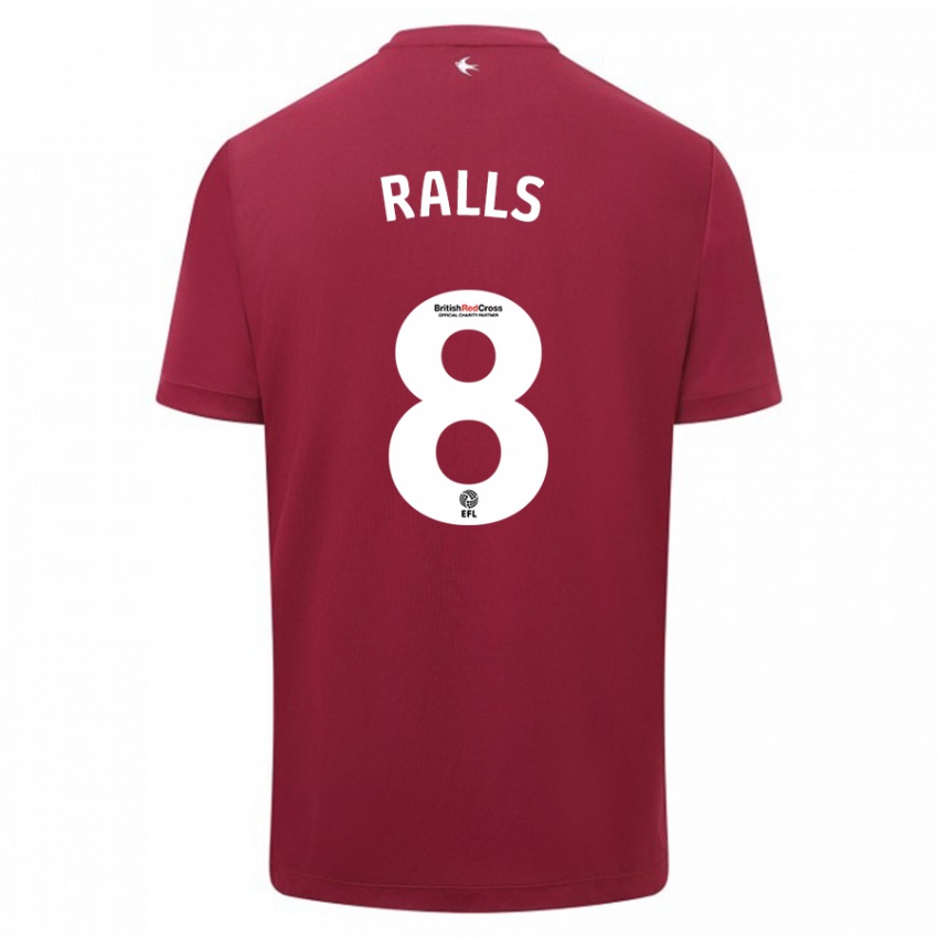 Kinder Joe Ralls #8 Rot Auswärtstrikot Trikot 2023/24 T-Shirt Österreich