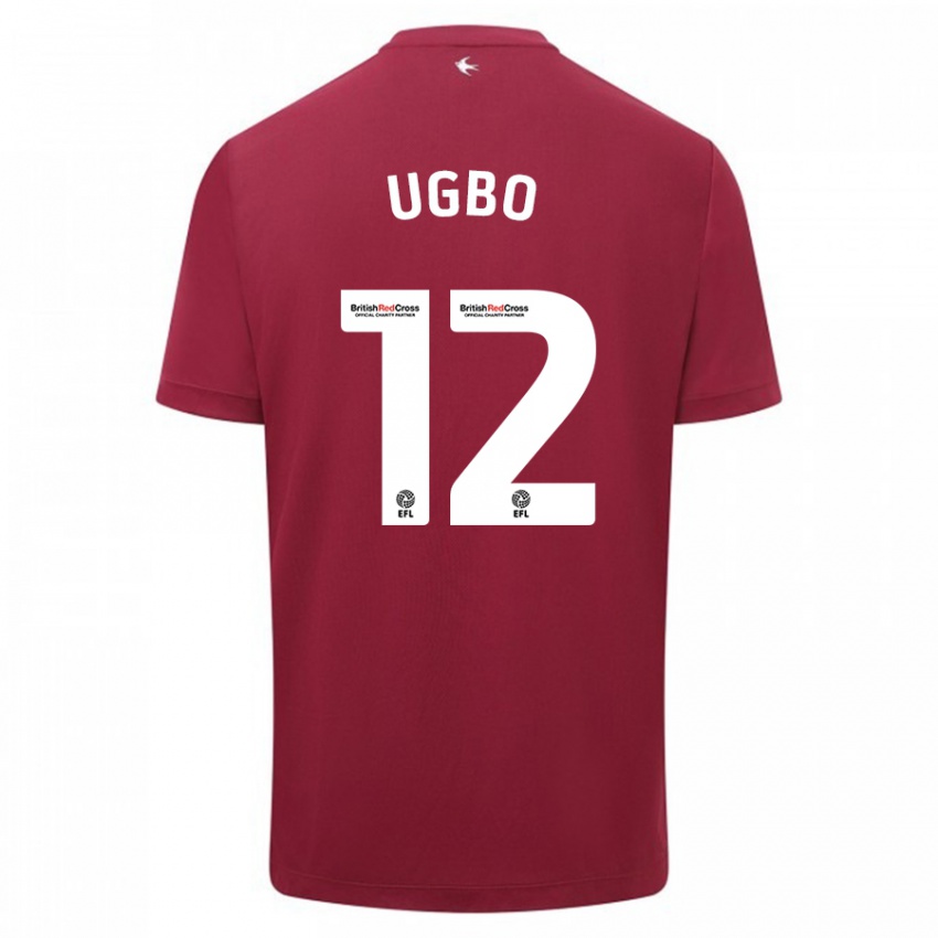 Kinder Iké Ugbo #12 Rot Auswärtstrikot Trikot 2023/24 T-Shirt Österreich