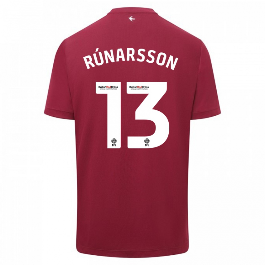 Kinder Runar Alex Runarsson #13 Rot Auswärtstrikot Trikot 2023/24 T-Shirt Österreich