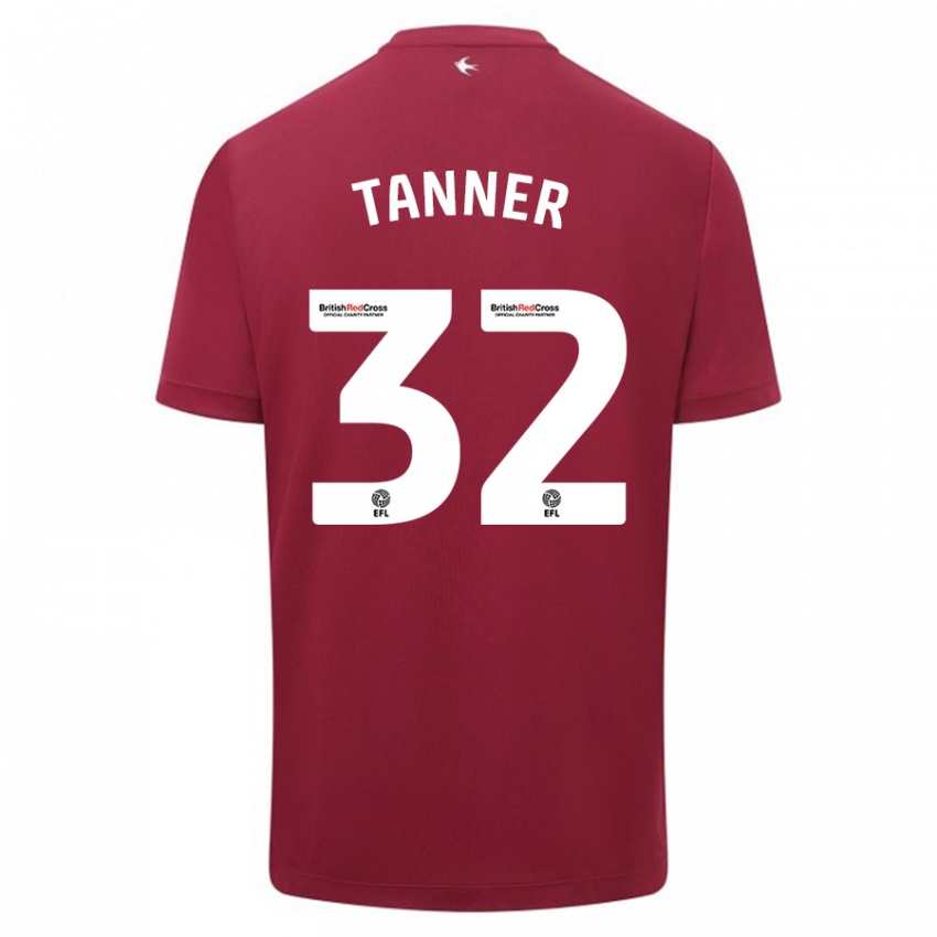 Kinder Ollie Tanner #32 Rot Auswärtstrikot Trikot 2023/24 T-Shirt Österreich