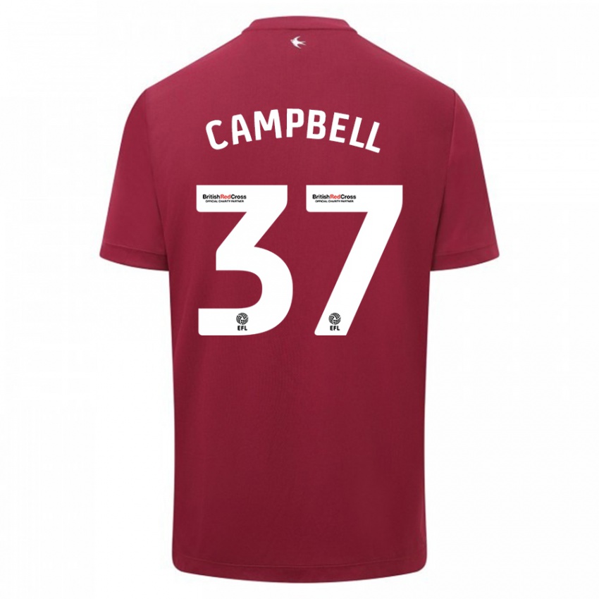 Kinder Vontae Daley-Campbell #37 Rot Auswärtstrikot Trikot 2023/24 T-Shirt Österreich