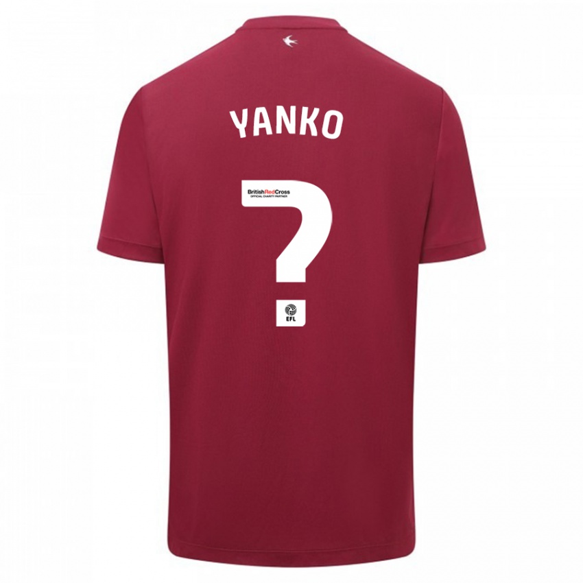 Kinder Nativ Yanko #0 Rot Auswärtstrikot Trikot 2023/24 T-Shirt Österreich