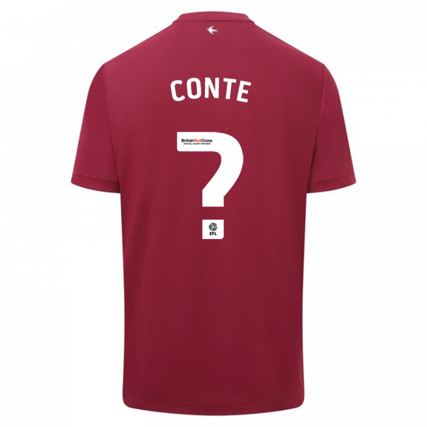 Kinder Raheem Conte #0 Rot Auswärtstrikot Trikot 2023/24 T-Shirt Österreich