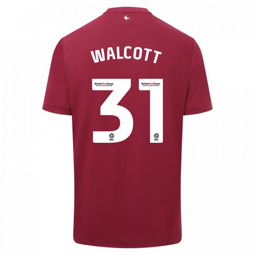 Kinder Malachi Fagan Walcott #31 Rot Auswärtstrikot Trikot 2023/24 T-Shirt Österreich