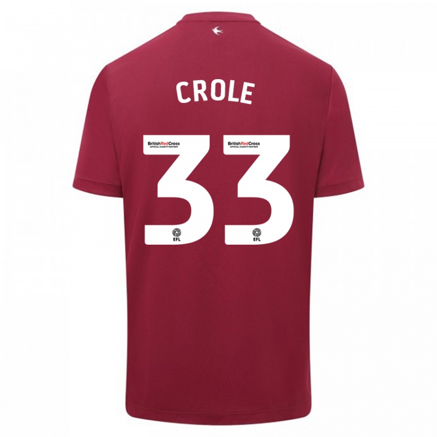 Kinder James Crole #33 Rot Auswärtstrikot Trikot 2023/24 T-Shirt Österreich