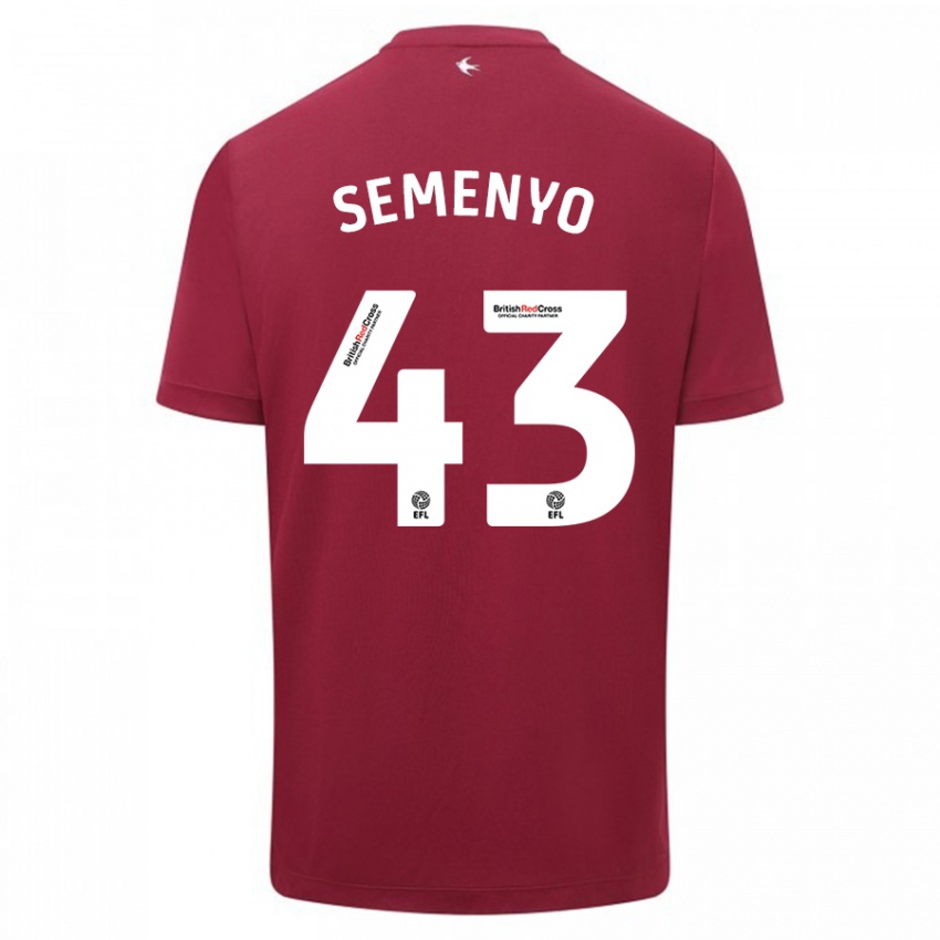 Kinder Jai Semenyo #43 Rot Auswärtstrikot Trikot 2023/24 T-Shirt Österreich