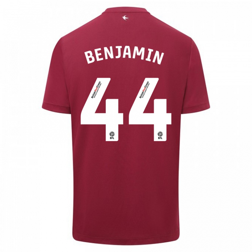 Kinder Xavier Benjamin #44 Rot Auswärtstrikot Trikot 2023/24 T-Shirt Österreich