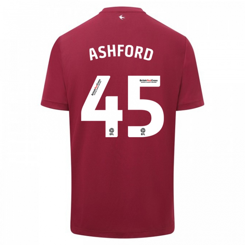 Kinder Cian Ashford #45 Rot Auswärtstrikot Trikot 2023/24 T-Shirt Österreich