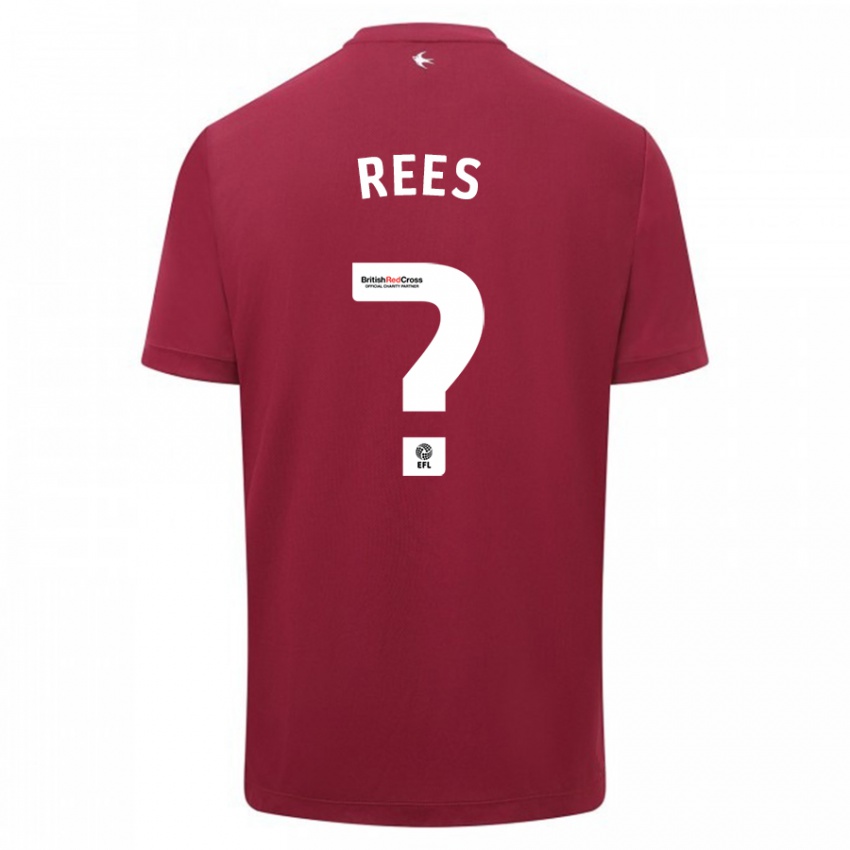 Kinder Osian Rees #0 Rot Auswärtstrikot Trikot 2023/24 T-Shirt Österreich