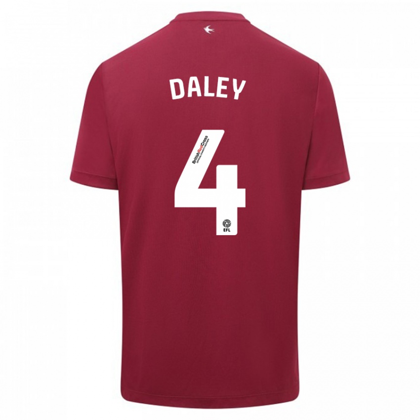 Kinder Hannah Daley #4 Rot Auswärtstrikot Trikot 2023/24 T-Shirt Österreich