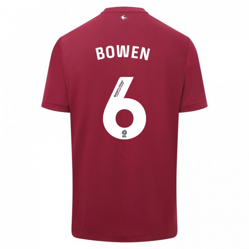 Kinder Megan Bowen #6 Rot Auswärtstrikot Trikot 2023/24 T-Shirt Österreich