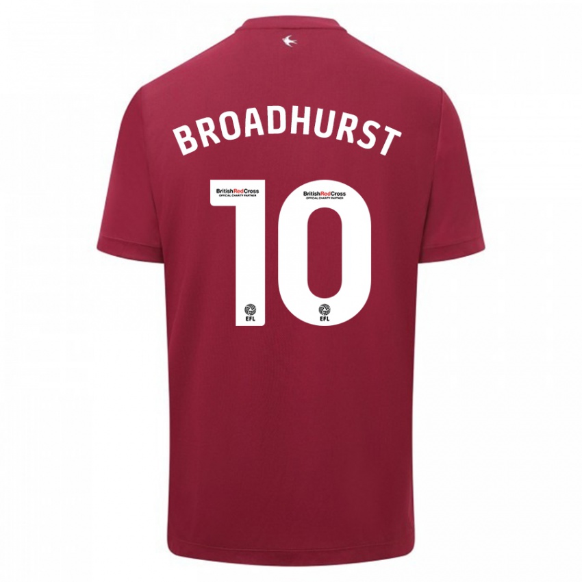 Kinder Danielle Broadhurst #10 Rot Auswärtstrikot Trikot 2023/24 T-Shirt Österreich