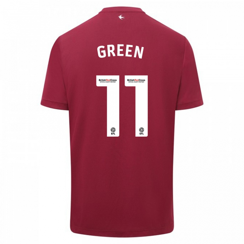 Kinder Danielle Green #11 Rot Auswärtstrikot Trikot 2023/24 T-Shirt Österreich