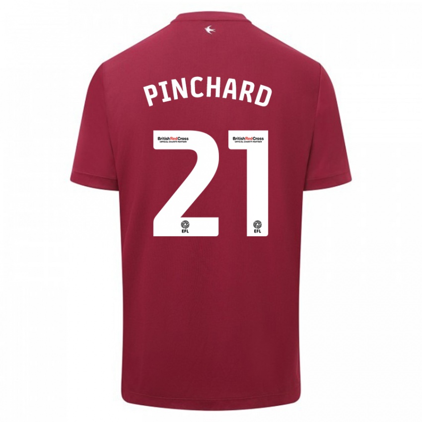 Kinder Cerys Pinchard #21 Rot Auswärtstrikot Trikot 2023/24 T-Shirt Österreich